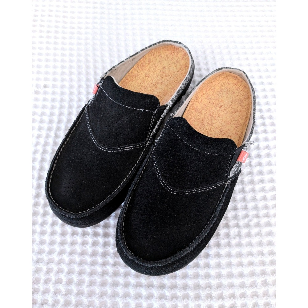 Spenco Siesta Black Suede Orthotic Mule Slippers Men's 11 Comfort Clogs